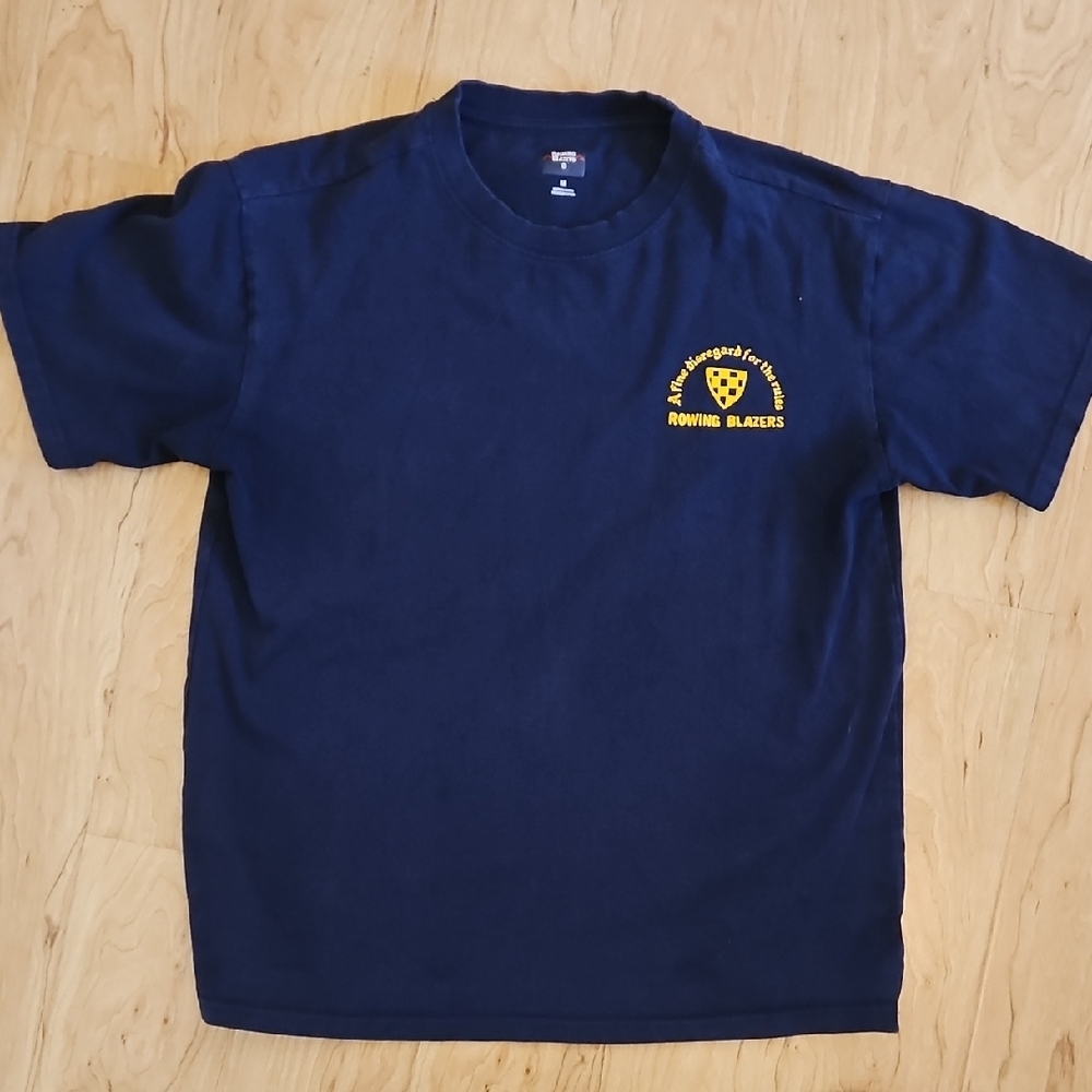 Rowing Blazers Mens Tee in Navy and Yellow